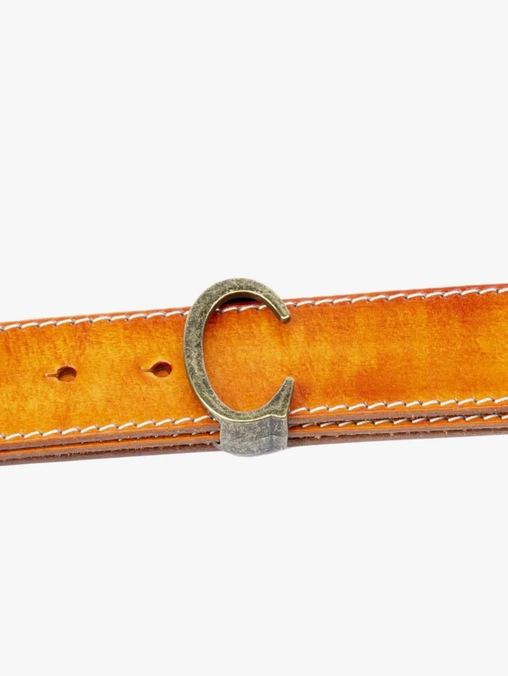 Bronze Letter C Monogram Belt Loop Keeper Western Accessory 🤎🔤 - NWT